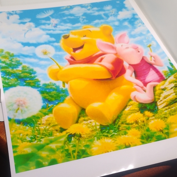NEW! WINNIE THE POOH & PIGLET ULTRA GLOSSY KIDS REPRINT COLOR ART 8.5x11 POSTER! - Picture 4 of 7